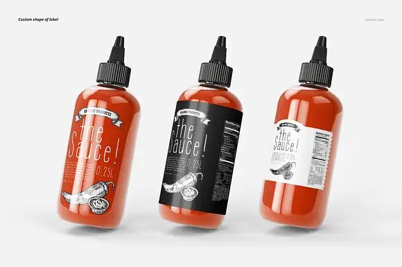 Sauce Bottle Mockup Set 2