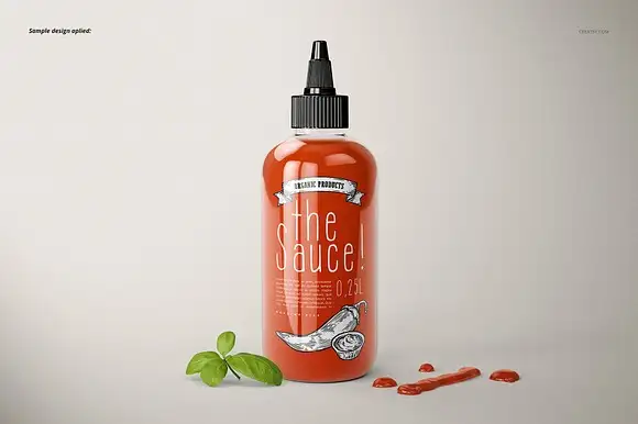 Sauce Bottle Mockup Set 3