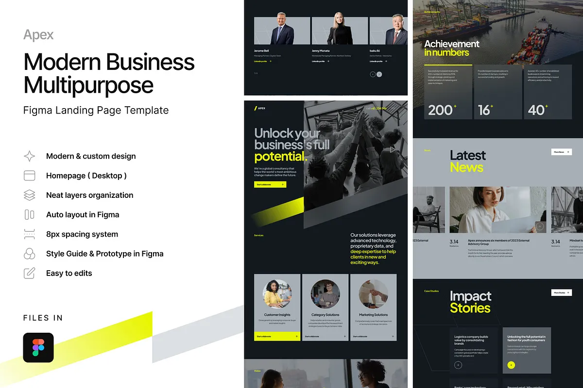 Apex Business Figma Template