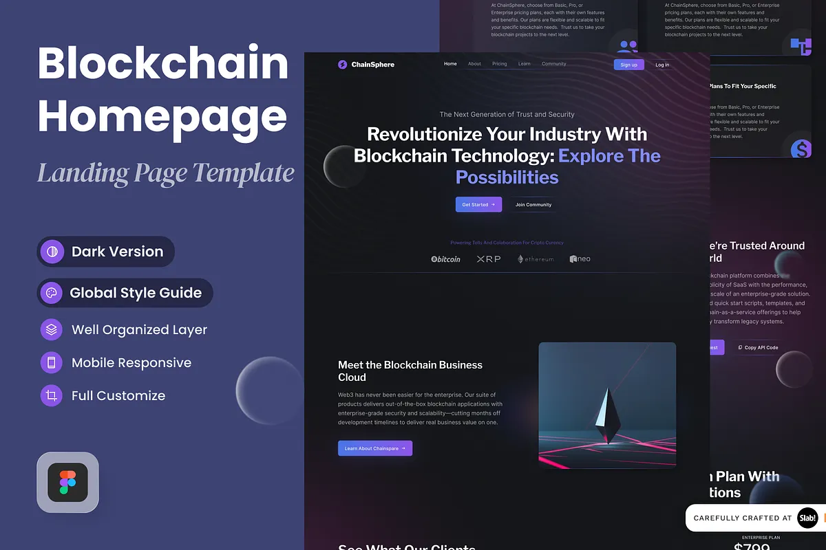 Blockchain Landing Page