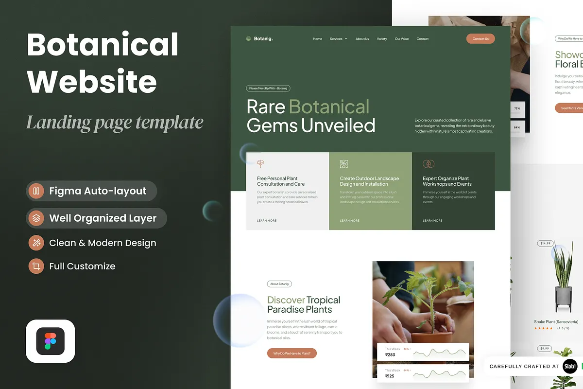 Botanig Botanical Landing Page