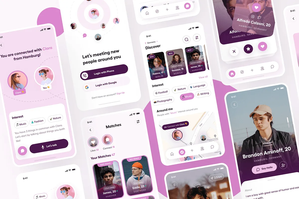 Friendzy Dating App UI Kit