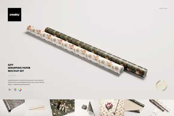 Gift Wrapping Paper Mockup
