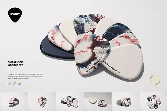 Guitar Pick Mockup Set