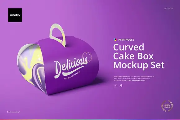 Handbag Cake Box Mockup