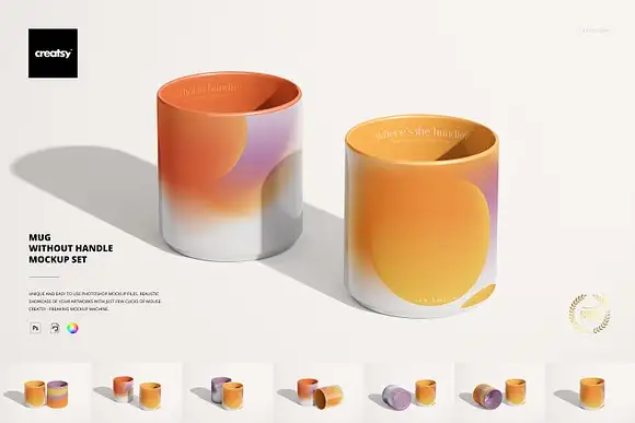 Mug without Handle Mockup