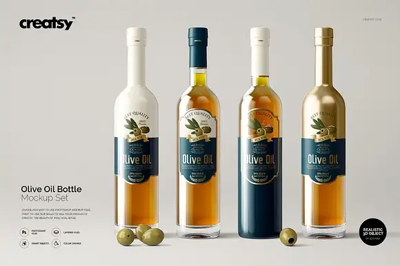 Olive Oil Bottle Mockup
