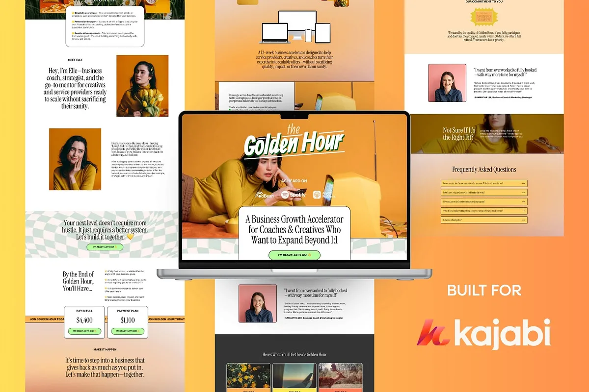 Sienna Kajabi Sales Page Template