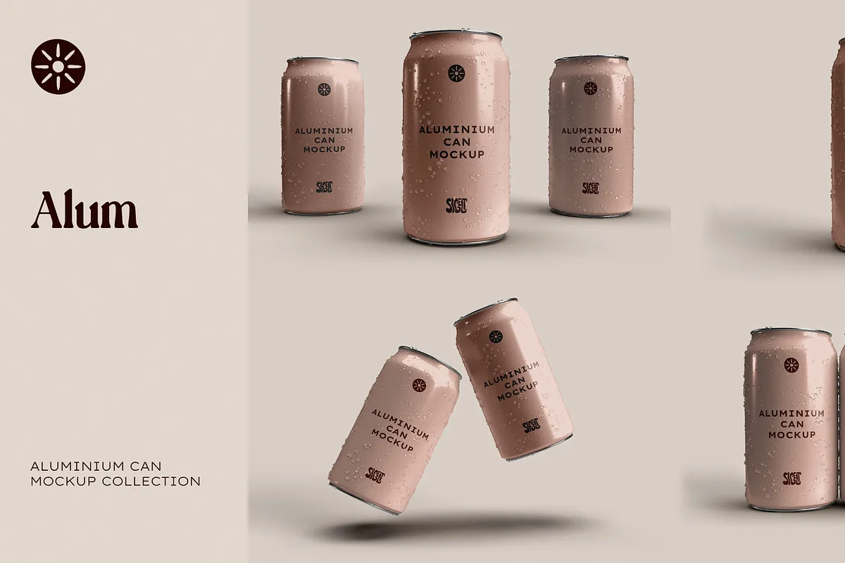 Aluminium Can Mockup set