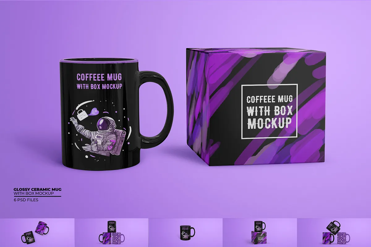 Ceramic Mug Box Mockup