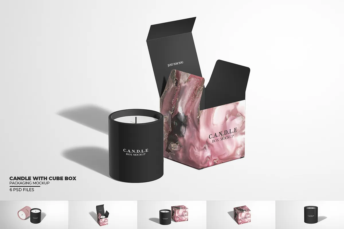 Cube Box Packaging Mockup