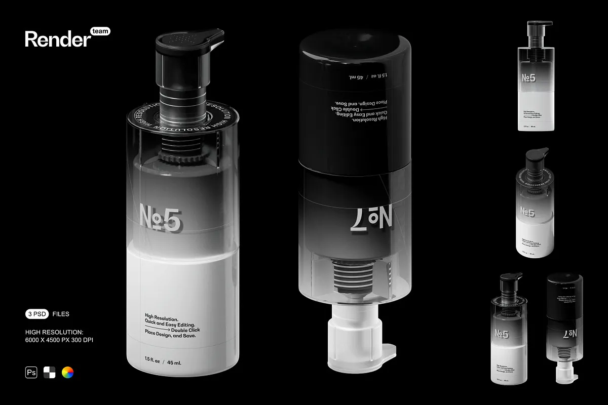 Dispenser Bottle Mockup