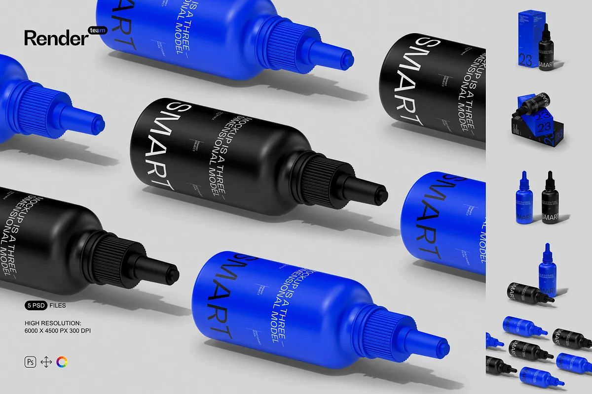 Dropper Bottle Mockup Set
