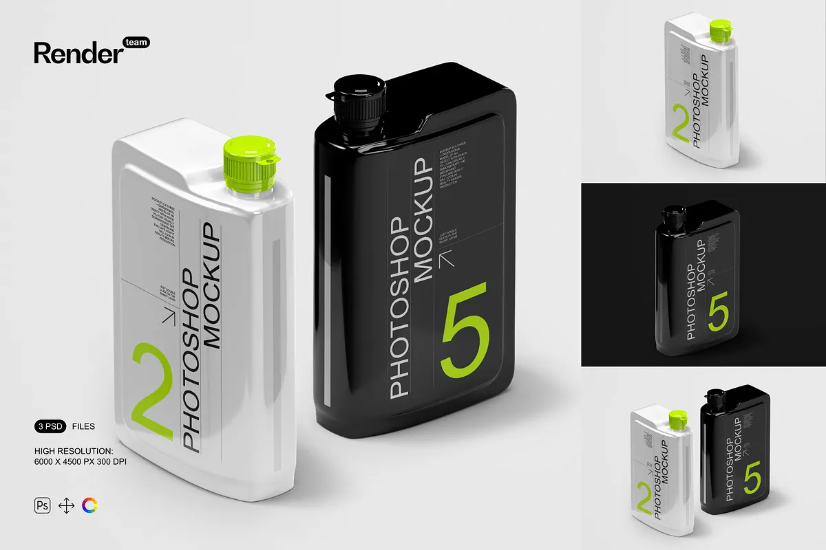 Engine Oil Bottle Mockup
