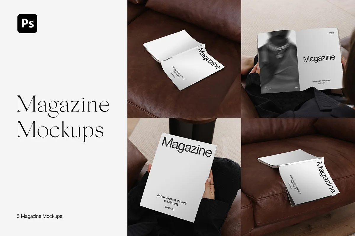 Magazine in Hands Mockups