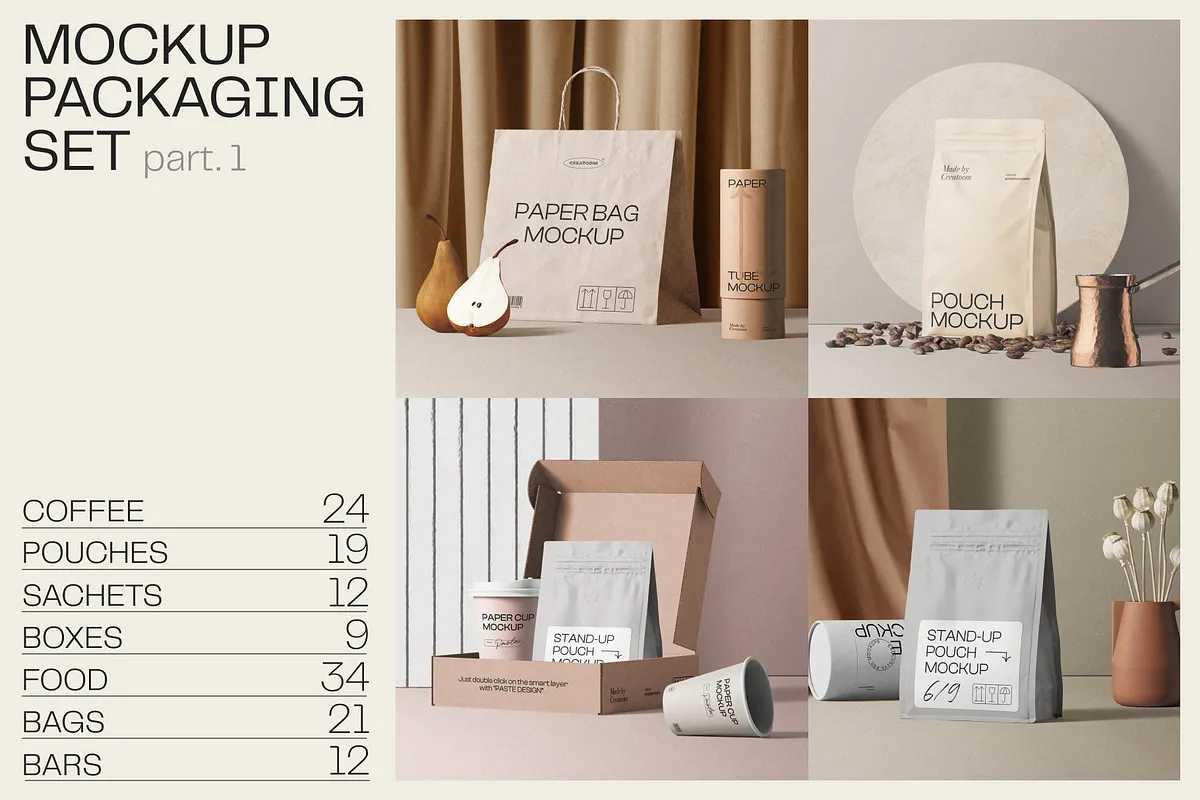 Mockup Packaging Set