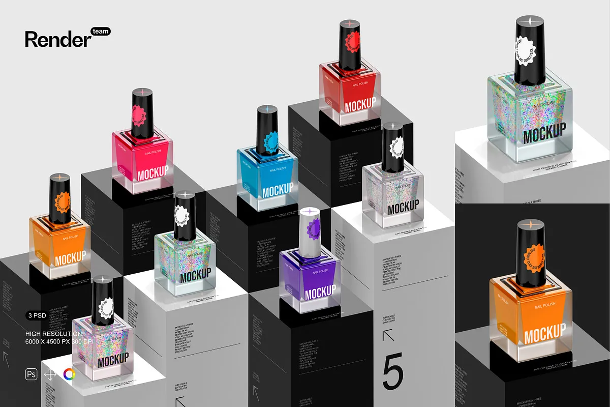 Nail Polish Mockup Set