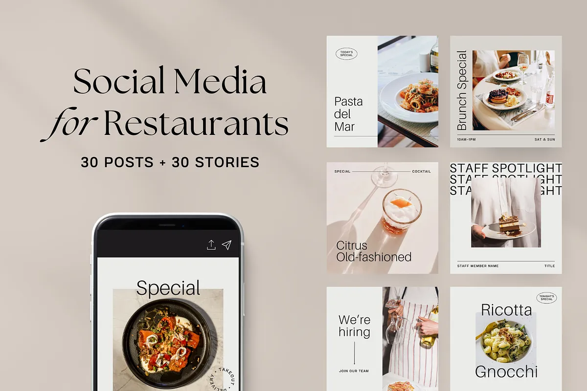 Restaurant Canva Instagram Kit