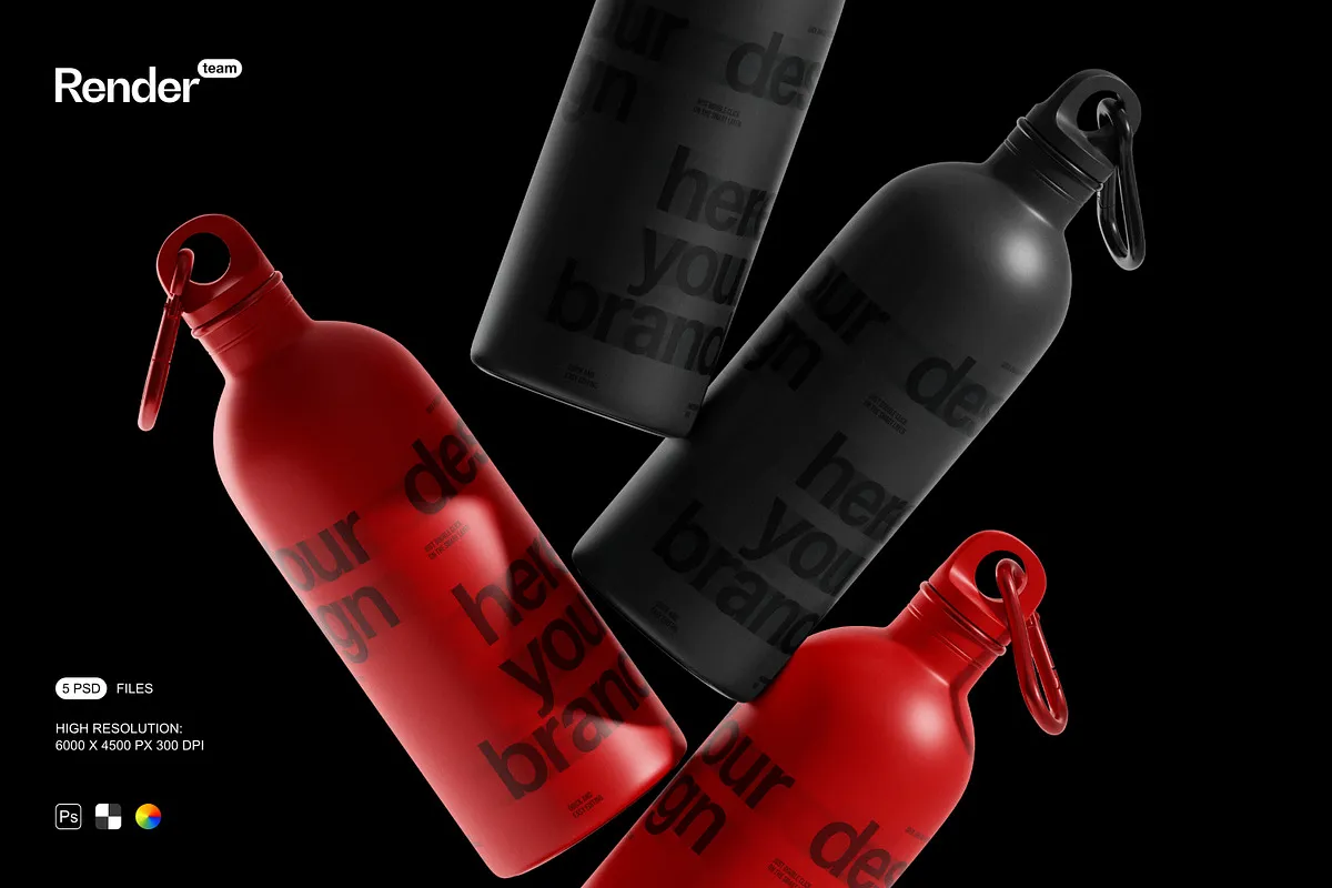 Sport Water Bottle Mockup