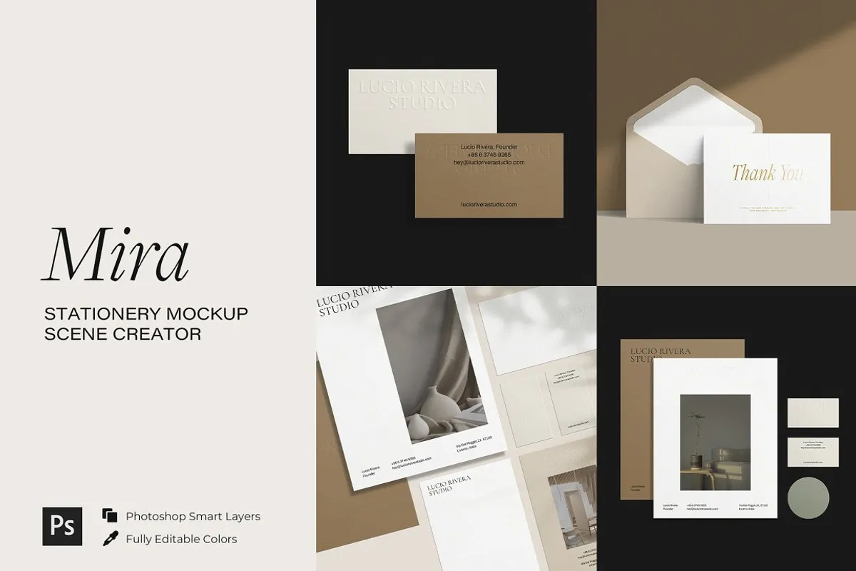 Stationery Mockup Scene Creator