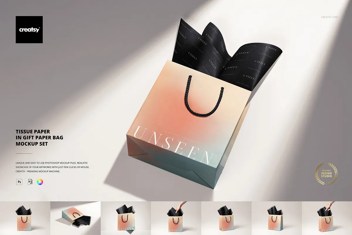 Tissue Paper Bag Mockup