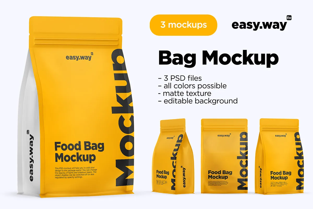 Matte Coffee Bag Mockup