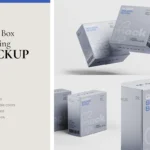 Square Box Packaging Mockup